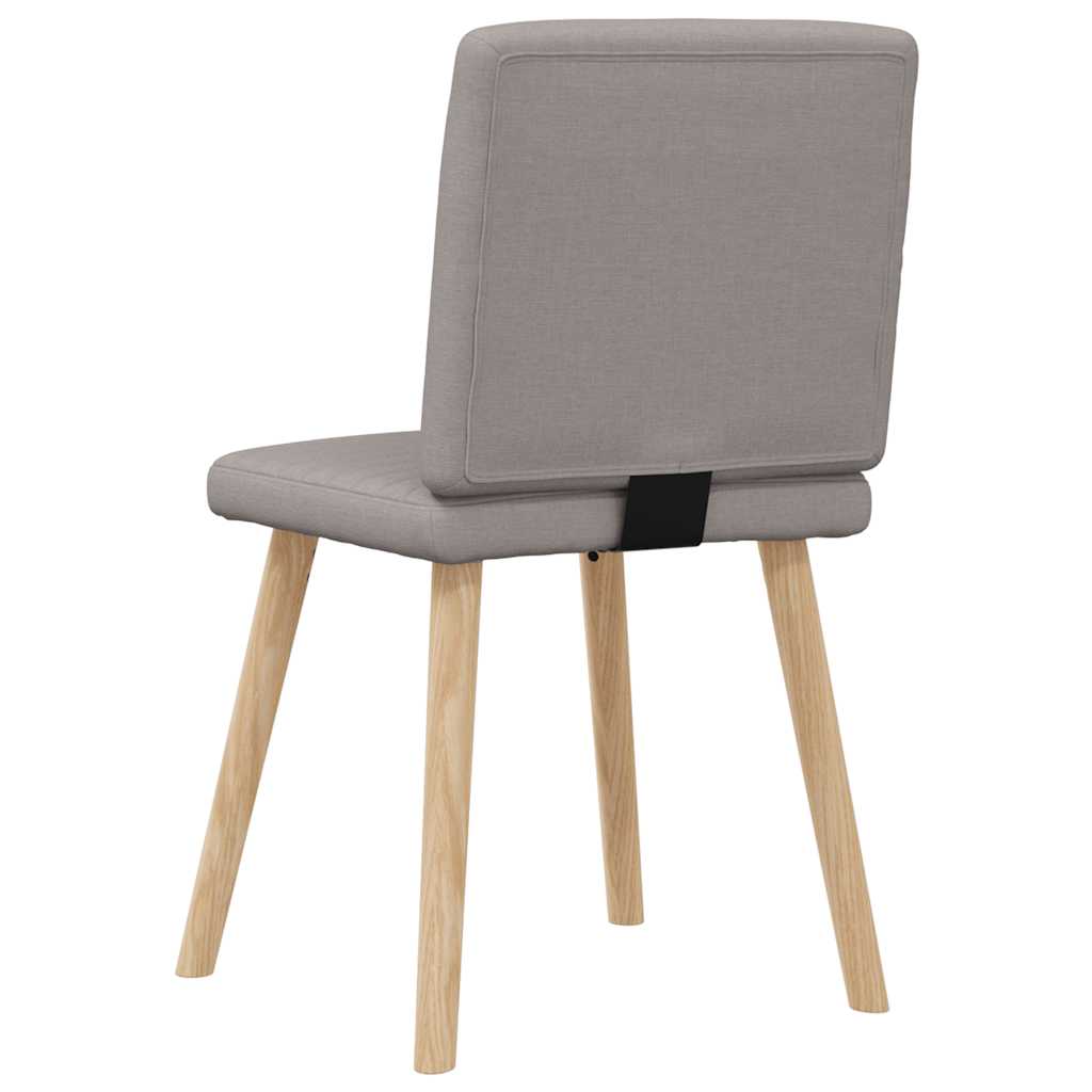 vidaXL Krzesła stołowe, 6 szt., taupe, tapicerowane tkaniną