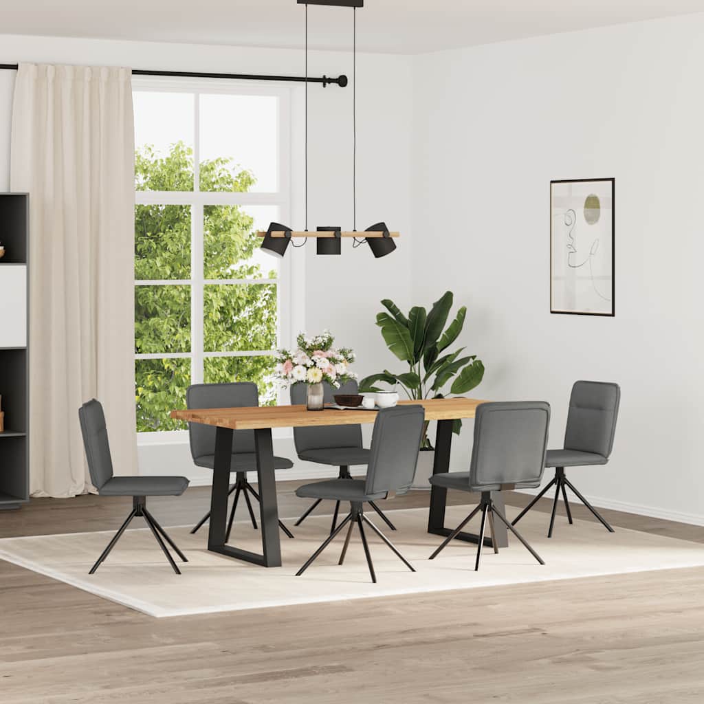 vidaXL Krzesła stołowe, 6 szt., ciemnoszare, obite tkaniną