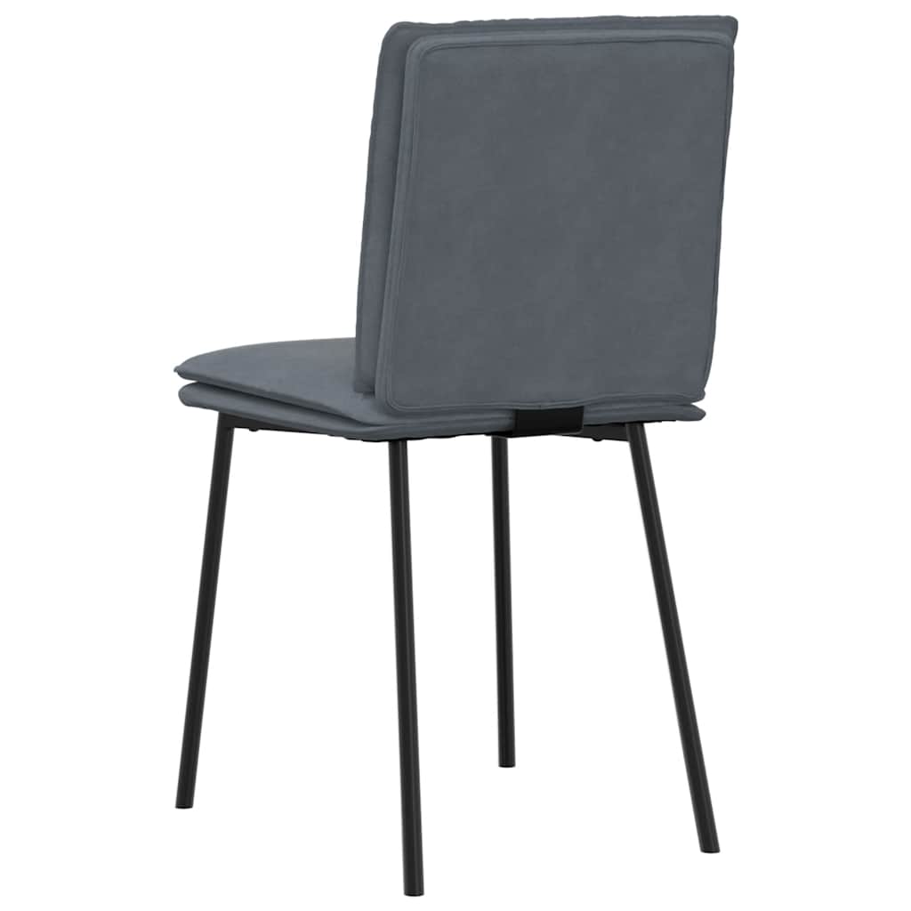 vidaXL Krzesła stołowe, 6 szt., ciemnoszare, obite aksamitem