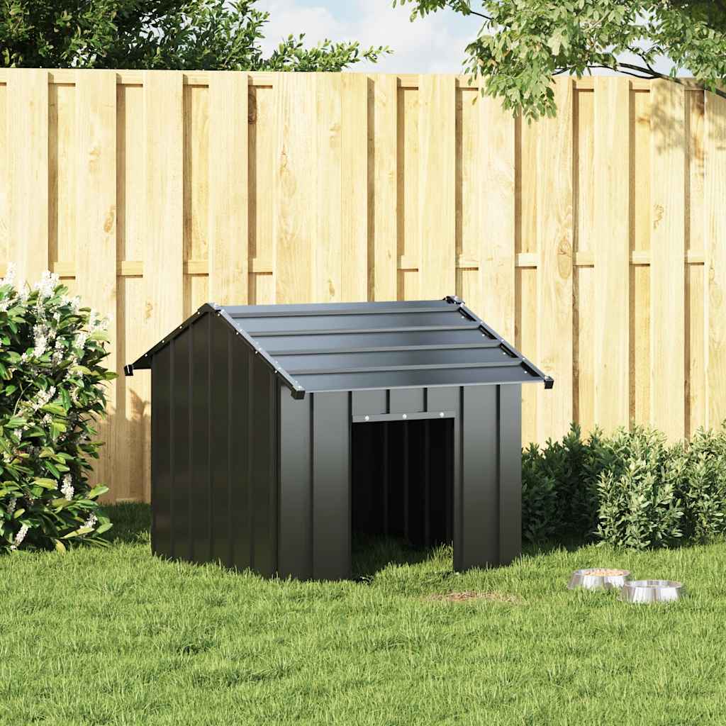 vidaXL Buda dla psa z dachem, 85x107x81 cm, stal galwanizowana