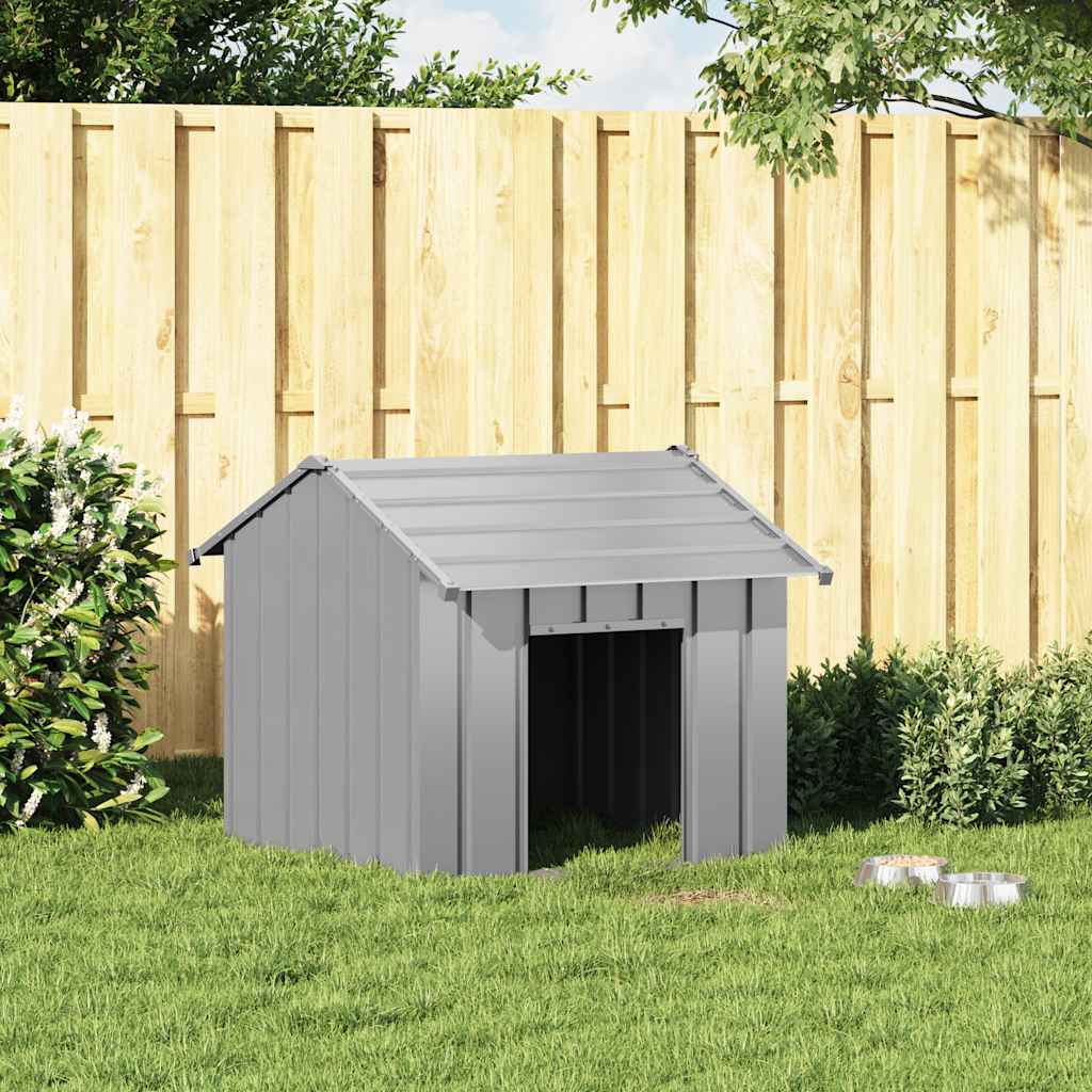 vidaXL Buda dla psa z dachem, 85x107x81 cm, stal galwanizowana