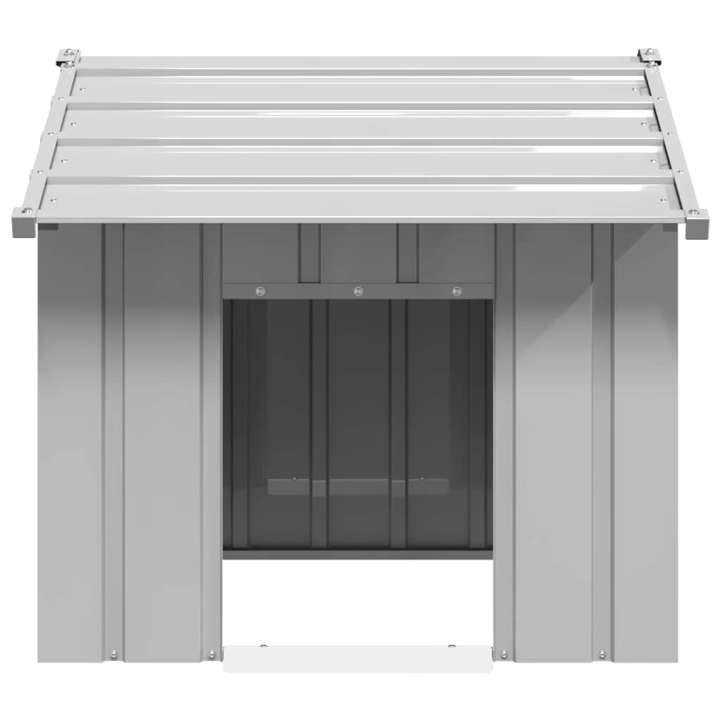 vidaXL Buda dla psa z dachem, 85x107x81 cm, stal galwanizowana