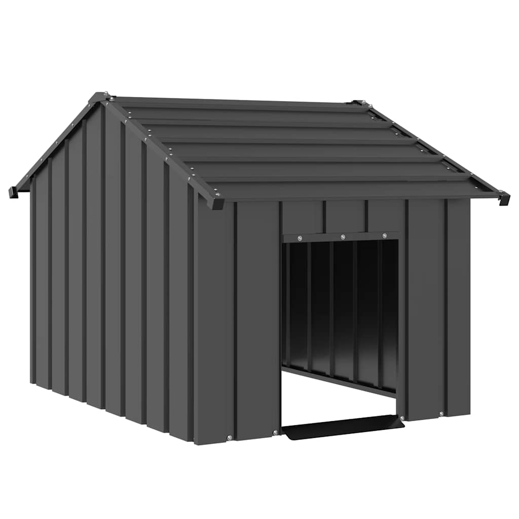 vidaXL Buda dla psa z dachem, 83x130x85 cm, stal galwanizowana
