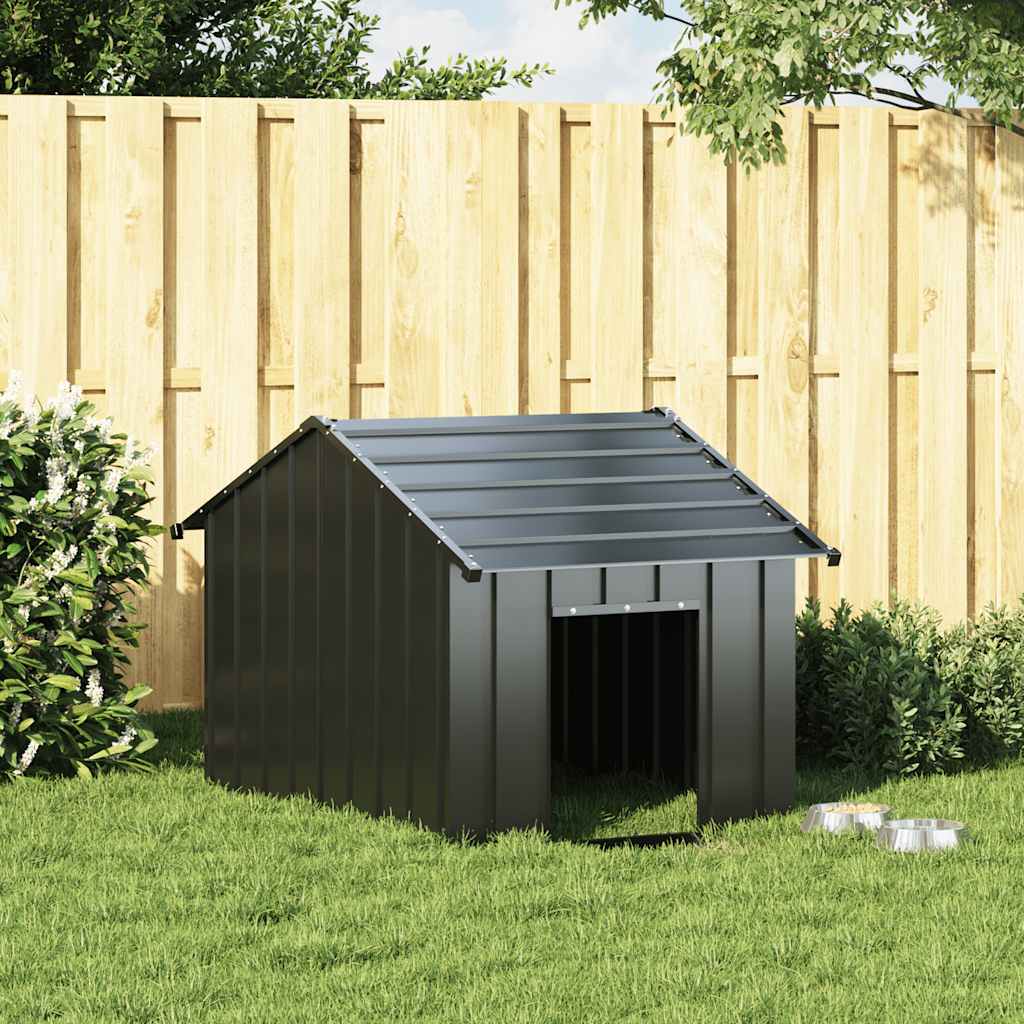 vidaXL Buda dla psa z dachem, 83x130x85 cm, stal galwanizowana