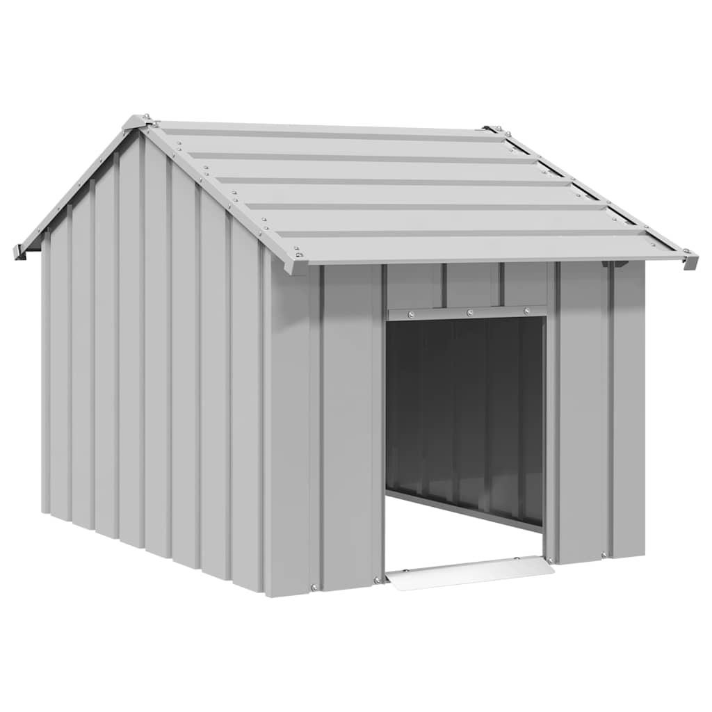 vidaXL Buda dla psa z dachem, 83x130x85 cm, stal galwanizowana