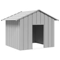 vidaXL Buda dla psa z dachem, 131x101x102 cm, stal galwanizowana