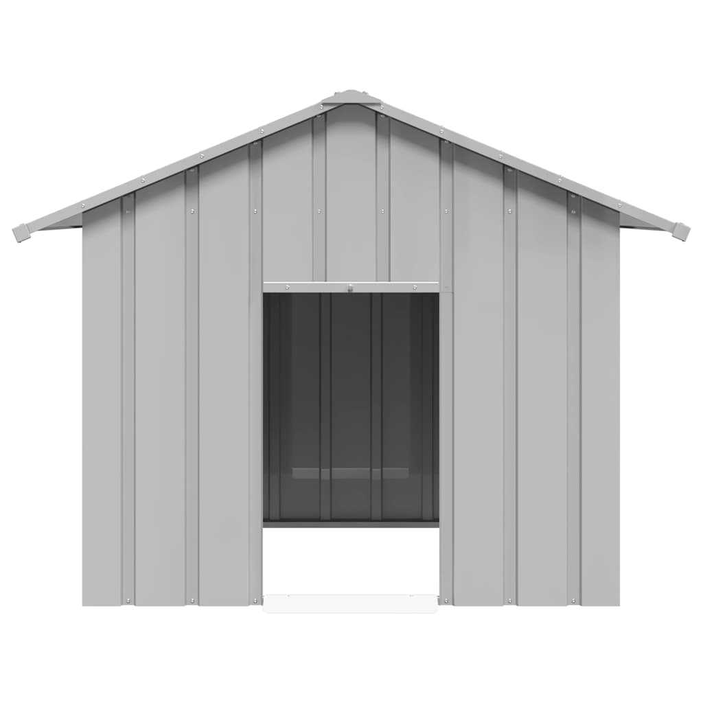 vidaXL Buda dla psa z dachem, 131x101x102 cm, stal galwanizowana