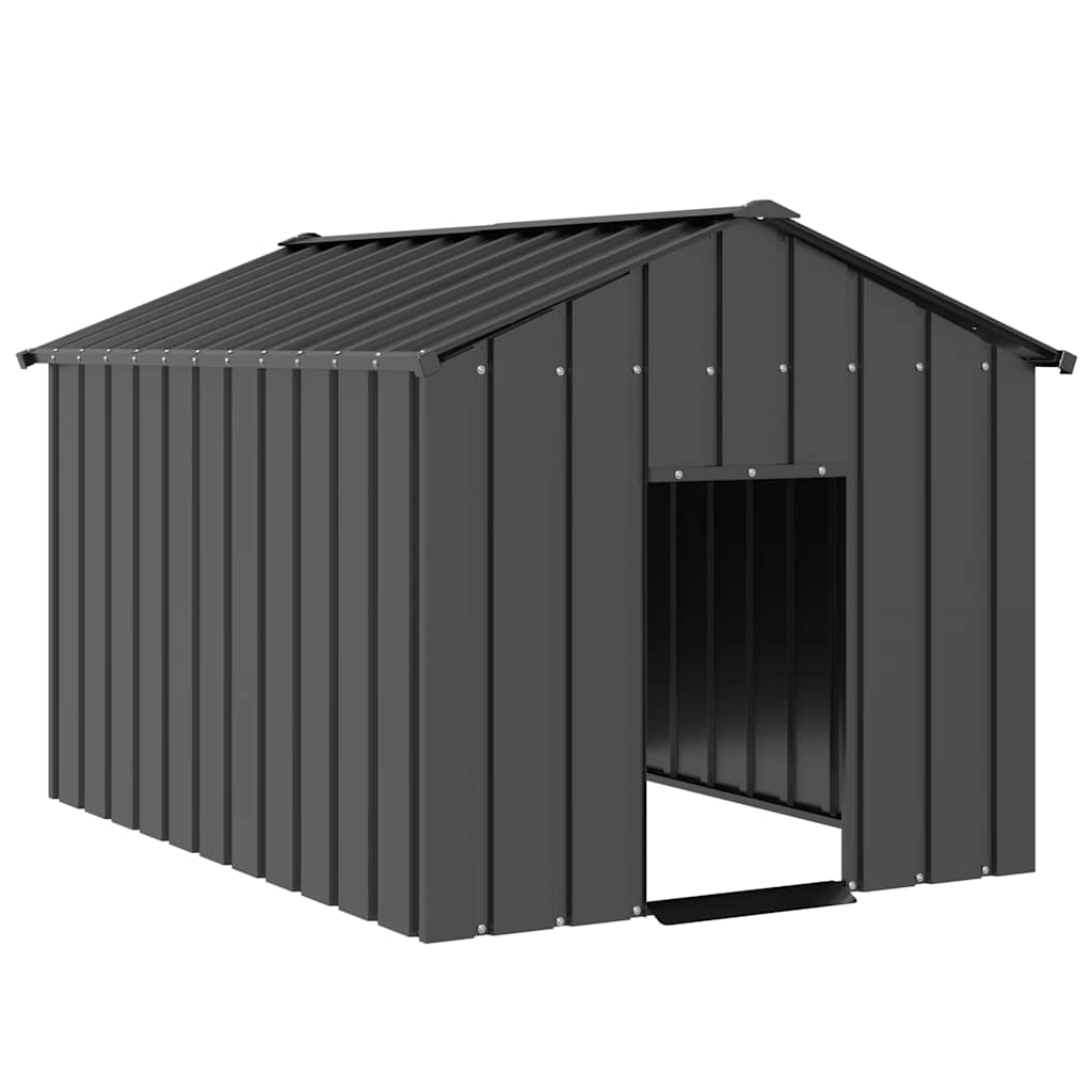 vidaXL Buda dla psa z dachem, 113x153x101 cm, stal galwanizowana