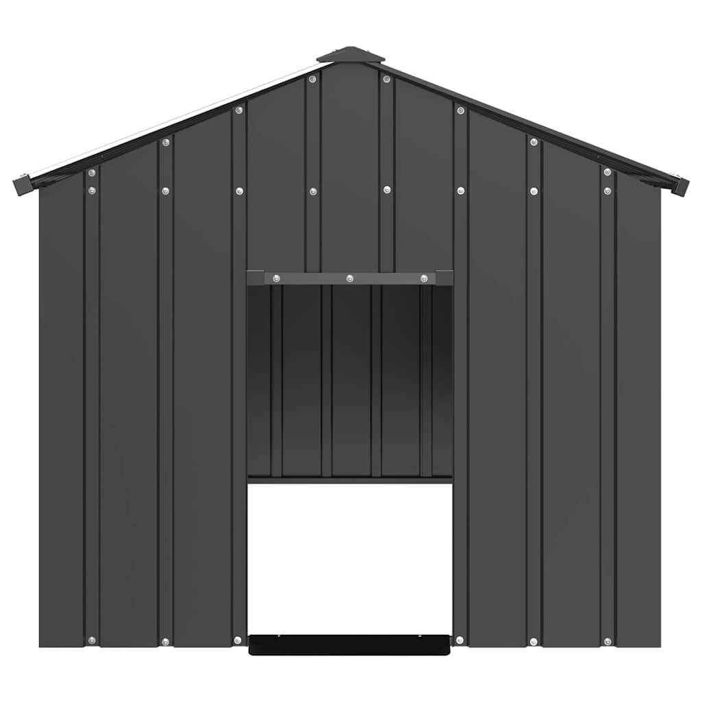 vidaXL Buda dla psa z dachem, 114x202x101 cm, stal galwanizowana