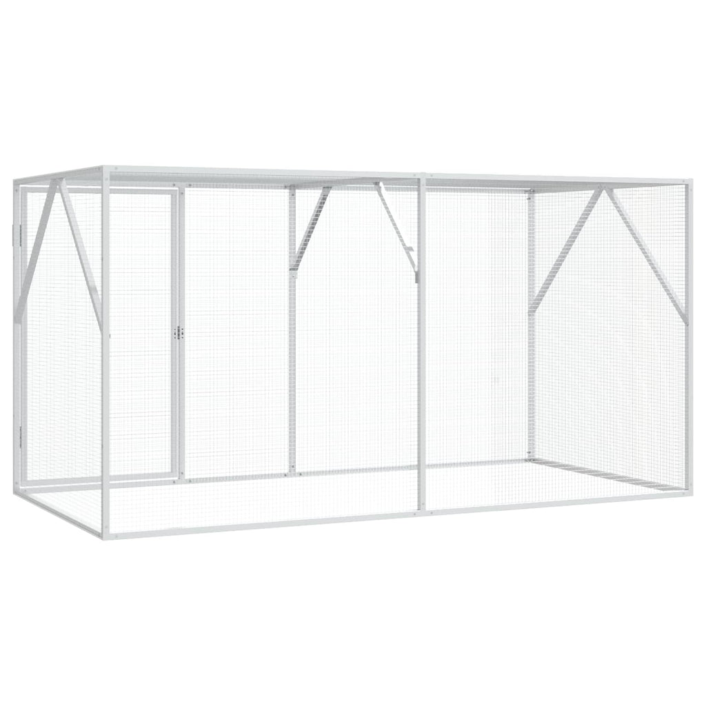 vidaXL Klatka dla ptaków z przechowywaniem Antracyt 208 x 102 x 108 cm