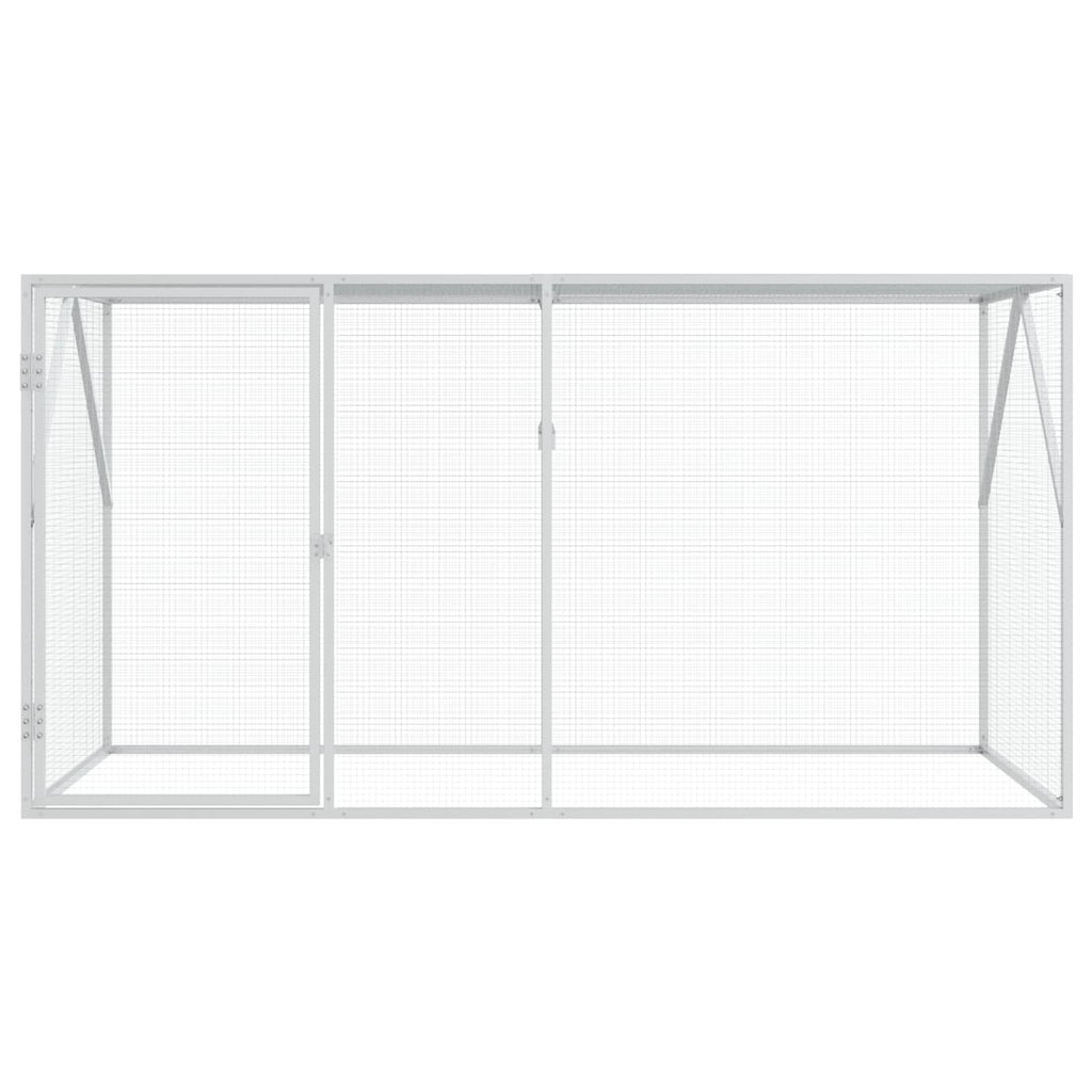 vidaXL Klatka dla ptaków z przechowywaniem Antracyt 208 x 102 x 108 cm