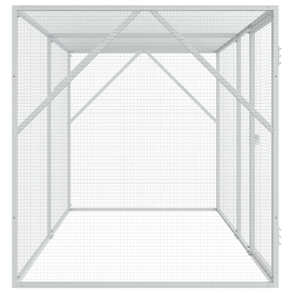vidaXL Klatka dla ptaków z przechowywaniem Antracyt 208 x 102 x 108 cm
