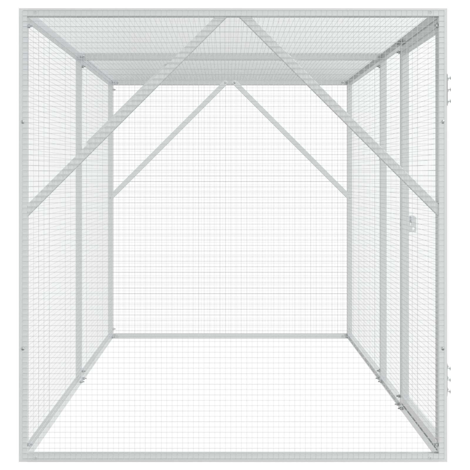 vidaXL Klatka dla ptaków z przechowywaniem Antracyt 208 x 102 x 108 cm