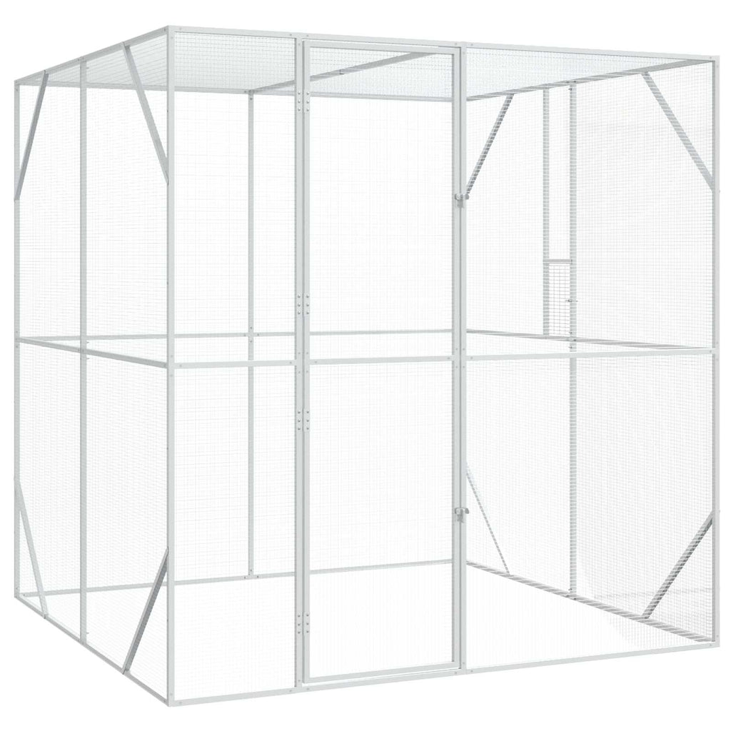 vidaXL Klatka dla ptaków z przechowywaniem Antracyt 209 x 202 x 214 cm