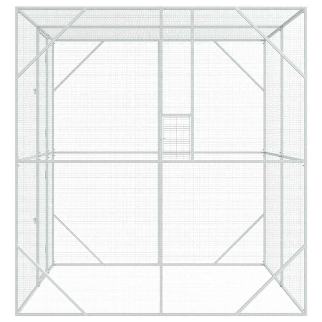 vidaXL Klatka dla ptaków z przechowywaniem Antracyt 209 x 202 x 214 cm