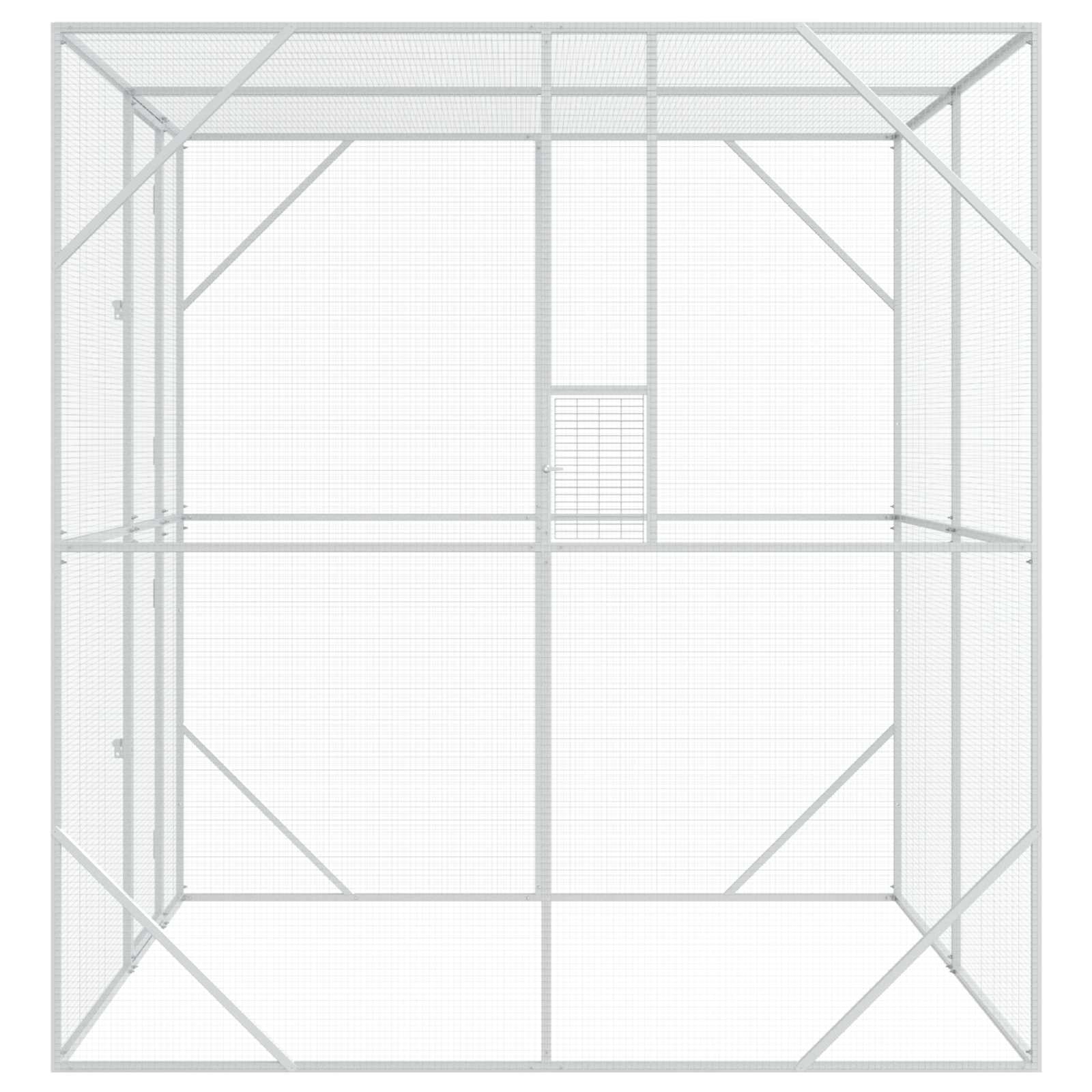 vidaXL Klatka dla ptaków z przechowywaniem Antracyt 209 x 202 x 214 cm