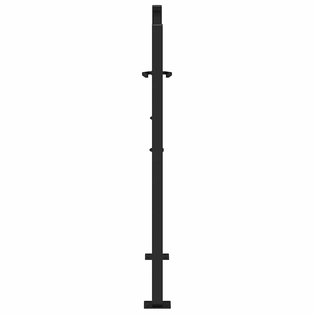 vidaXL Brama ogrodowa czarna 100x100 cm stalowa konstrukcja świetlna