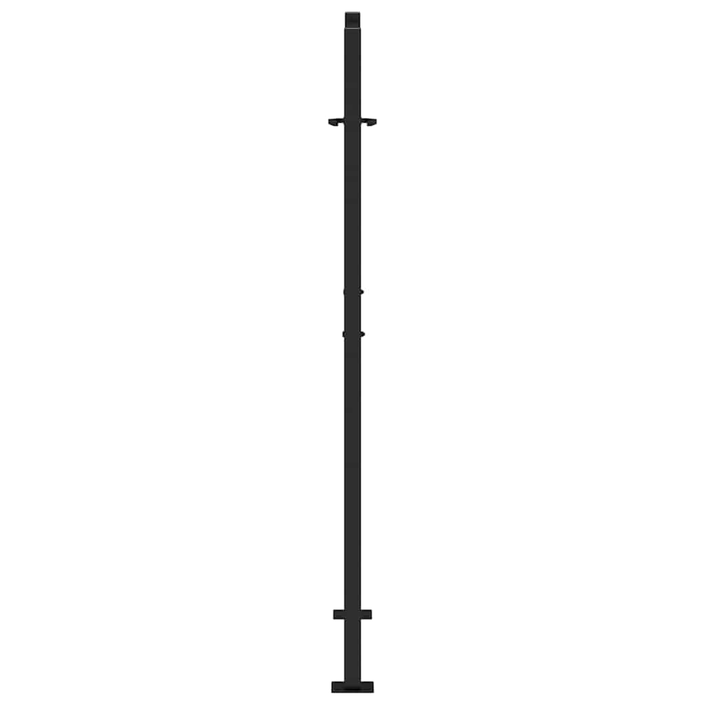 vidaXL Brama ogrodowa czarna 100x150 cm Stalowa konstrukcja świetlna