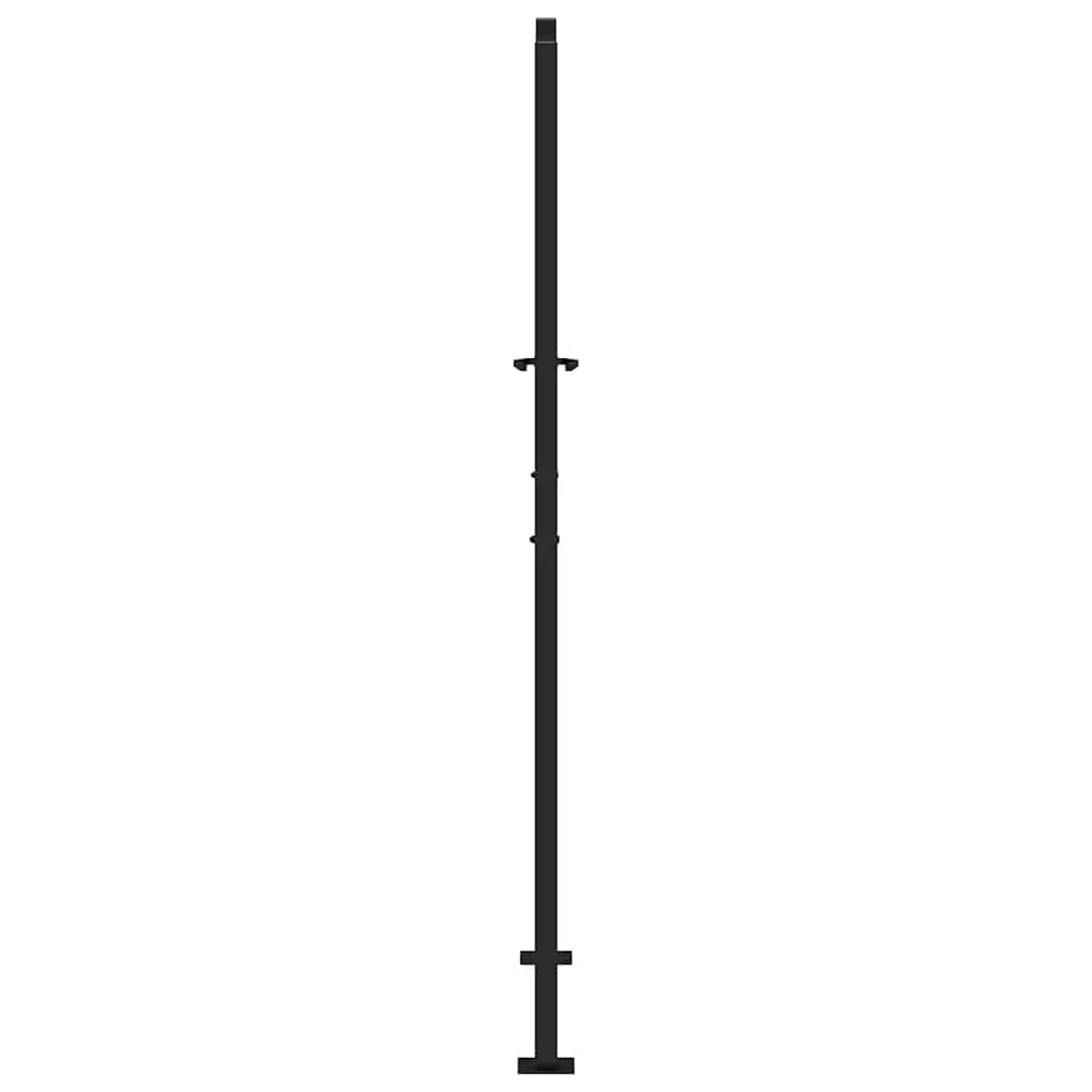 vidaXL Brama ogrodowa czarna 100x175 cm Stalowa konstrukcja świetlna