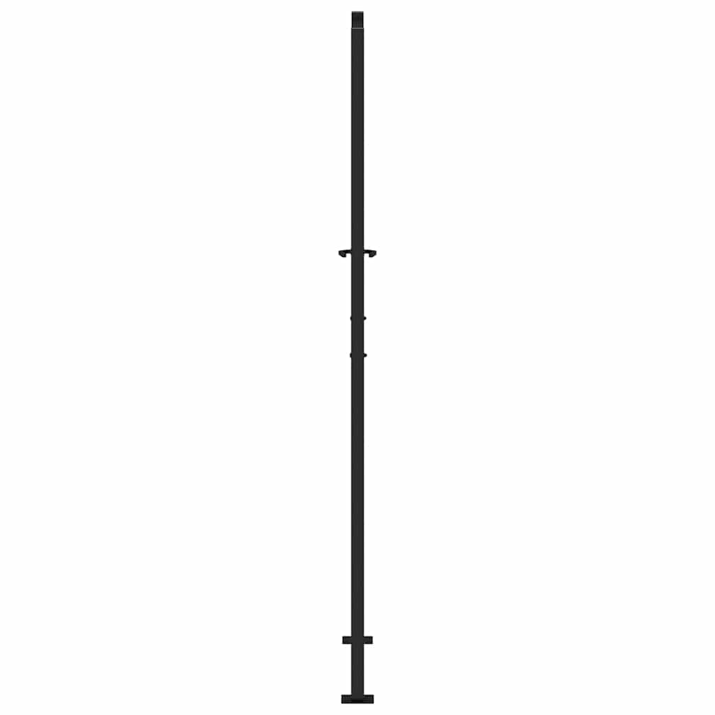 vidaXL Brama ogrodowa czarna 100x200 cm Stalowa konstrukcja świetlna