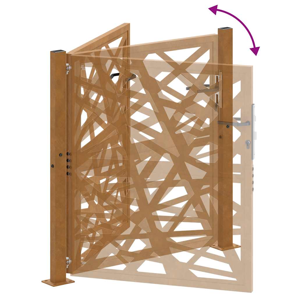 vidaXL Brama ogrodowa 100x100 cm Stal nierdzewna Lekka konstrukcja