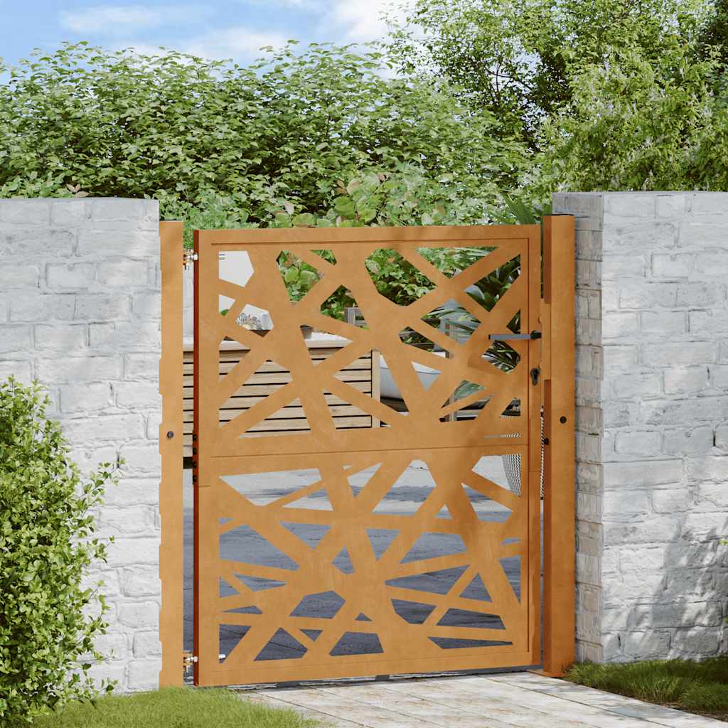 vidaXL Brama ogrodowa 100x100 cm Stal nierdzewna Lekka konstrukcja
