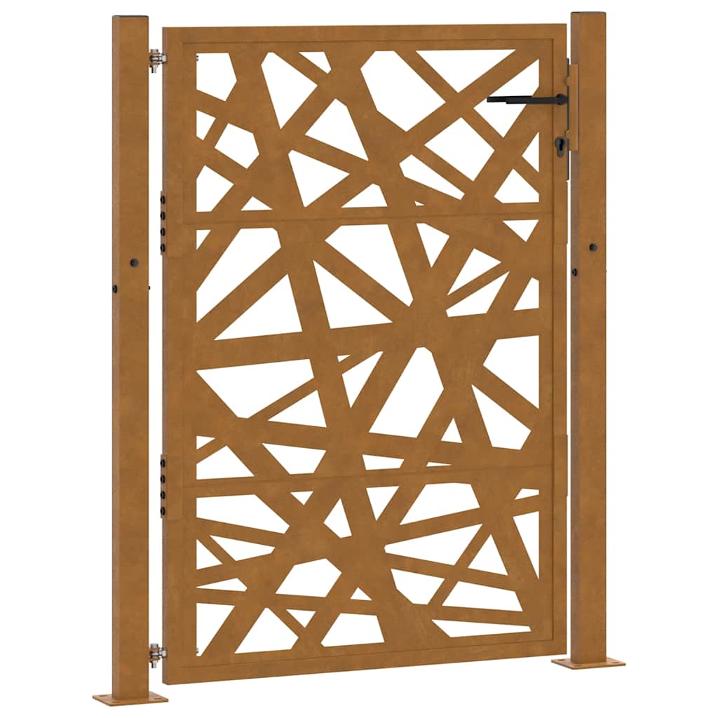 vidaXL Brama ogrodowa 100x125 cm Stal nierdzewna Lekka konstrukcja