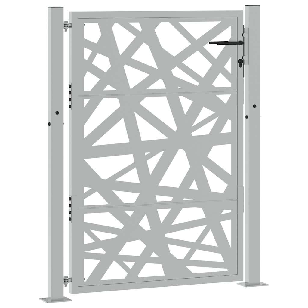 vidaXL Brama ogrodowa 100x125 cm Stal nierdzewna Lekka konstrukcja