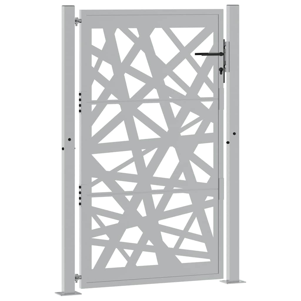 vidaXL Brama ogrodowa 100x150 cm Stal nierdzewna Lekka konstrukcja