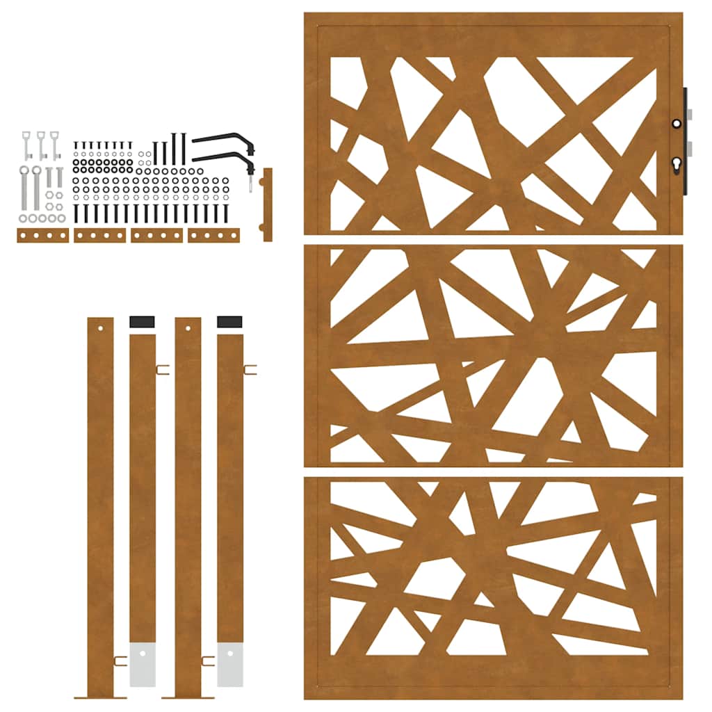 vidaXL Brama ogrodowa 100x150 cm Stal nierdzewna Lekka konstrukcja