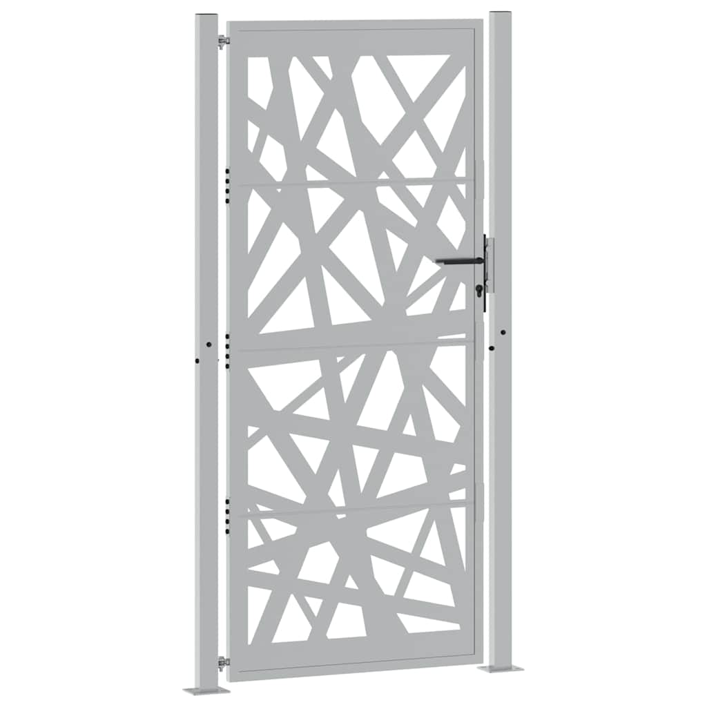 vidaXL Brama ogrodowa 100x200 cm Stal nierdzewna Lekka konstrukcja