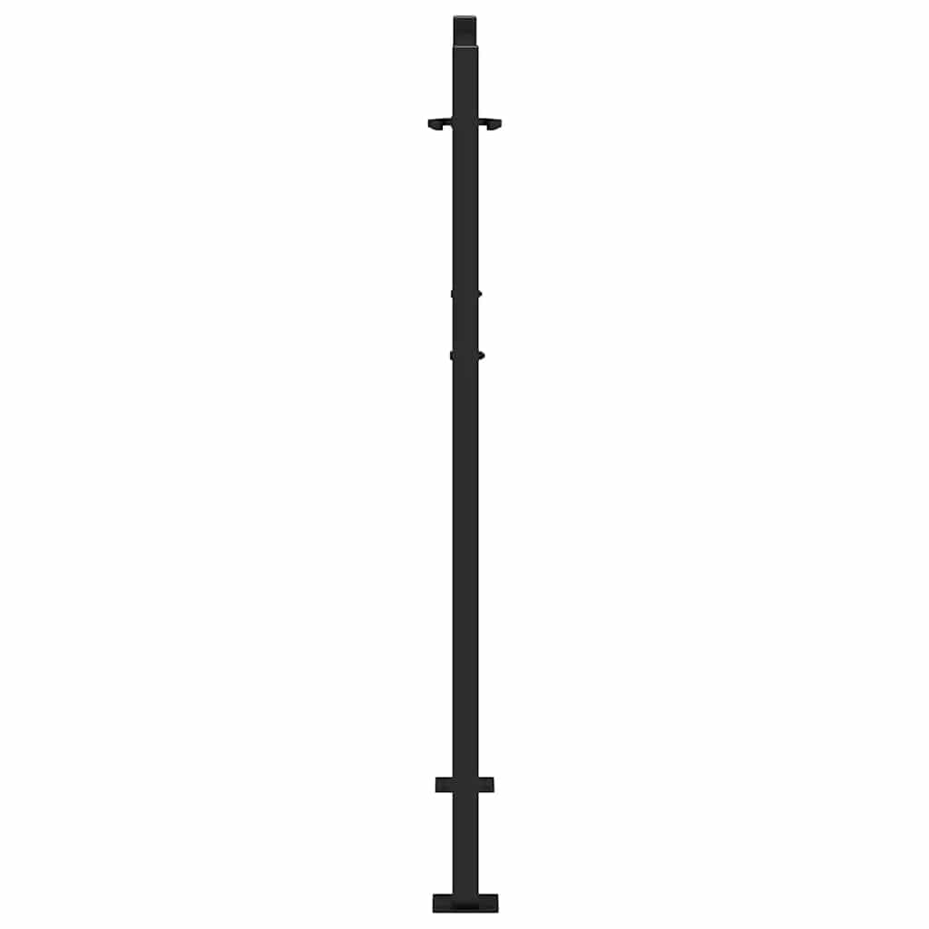 vidaXL Brama ogrodowa czarna 100x125 cm, stalowy wzór liścia