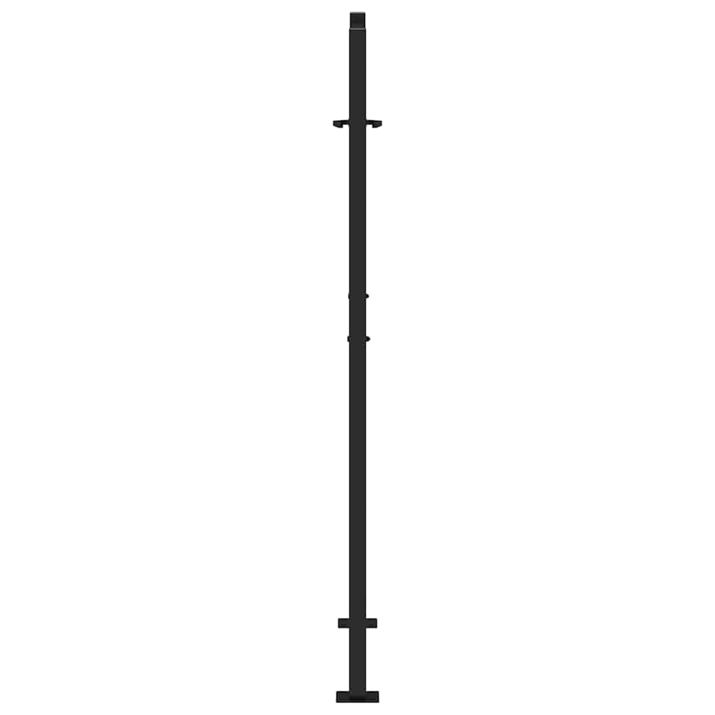 vidaXL Brama ogrodowa czarna 100x150 cm stalowy wzór liścia
