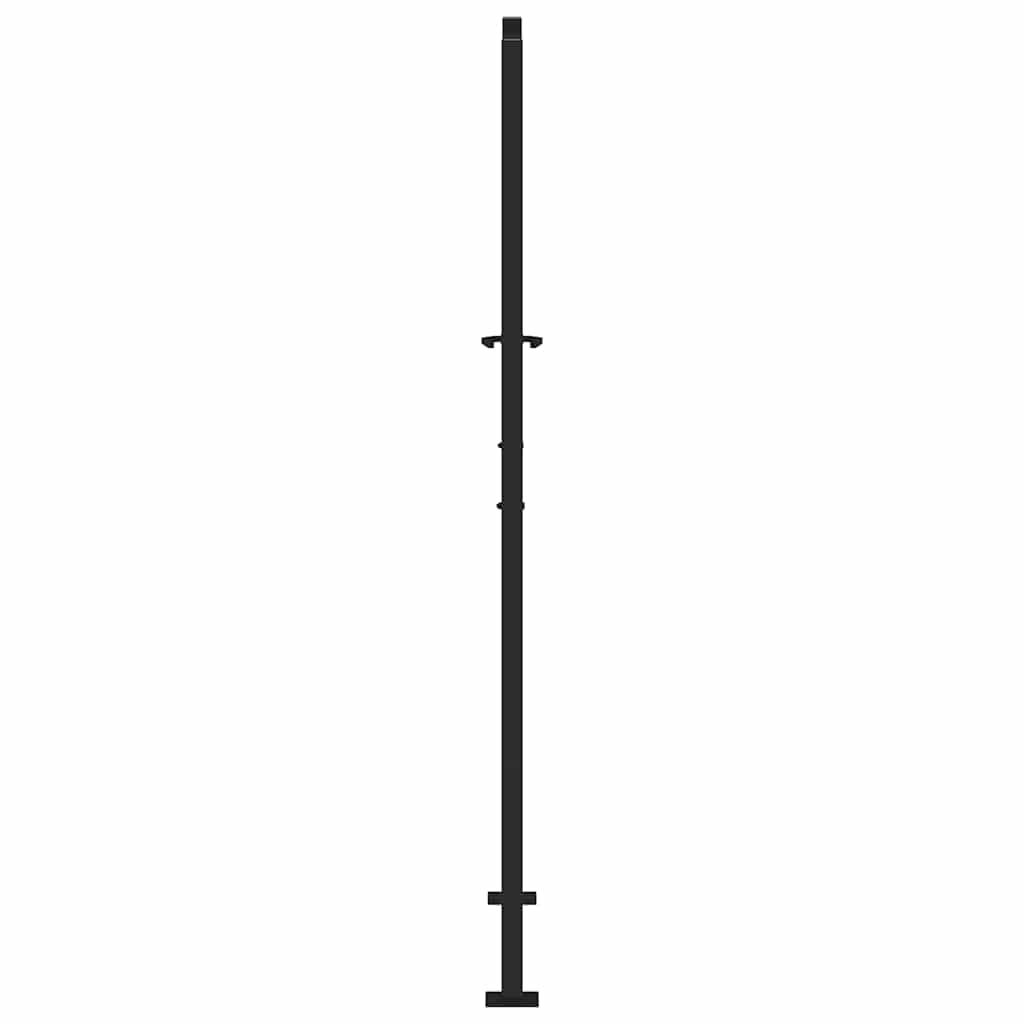 vidaXL Brama ogrodowa czarna 100x175 cm stalowy wzór liścia