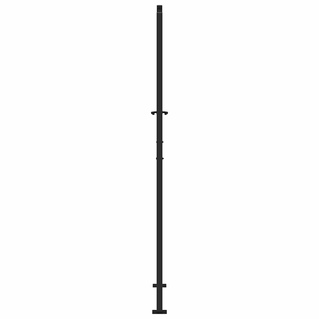 vidaXL Brama ogrodowa czarna 100x200 cm stalowy wzór liścia