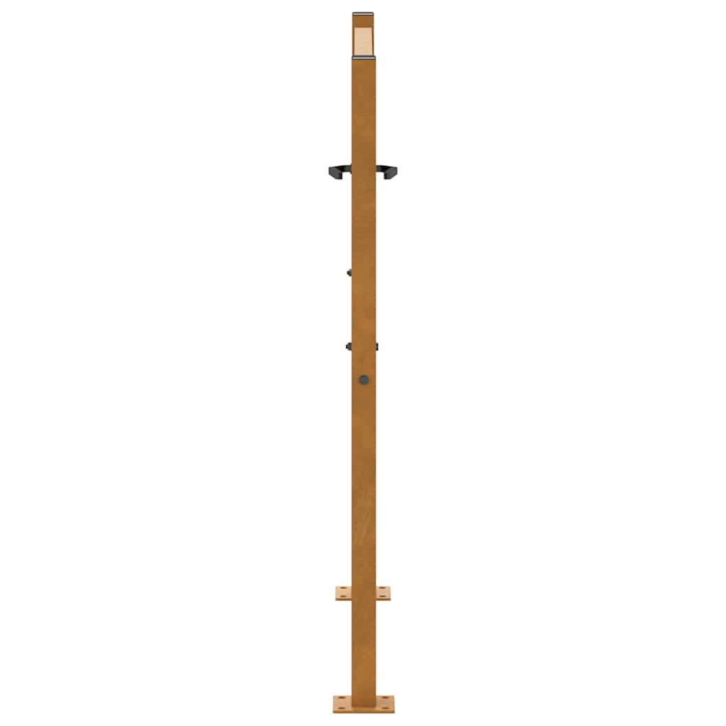vidaXL Brama ogrodowa 100x100 cm Stal nierdzewna Wzór liścia