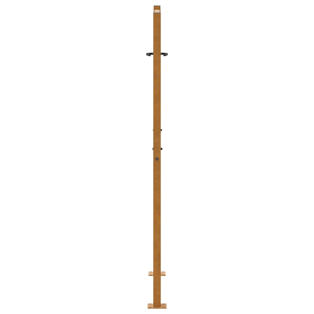 vidaXL Brama ogrodowa 100x125 cm Stal nierdzewna Wzór liścia