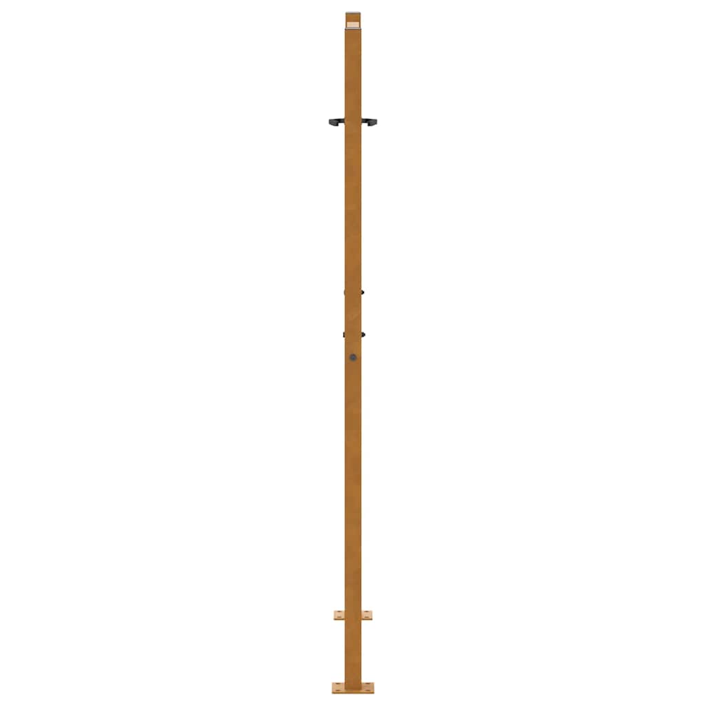 vidaXL Brama ogrodowa 100x150 cm Stal nierdzewna Wzór liścia