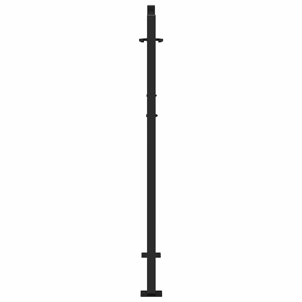 vidaXL Brama ogrodowa czarna 100x125 cm stalowa wzór fali