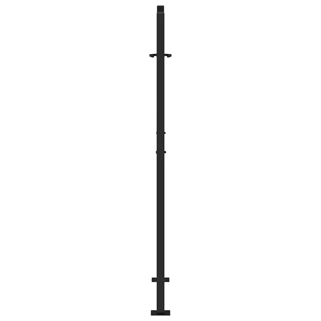 vidaXL Brama ogrodowa czarna 100x150 cm stalowa wzór fali