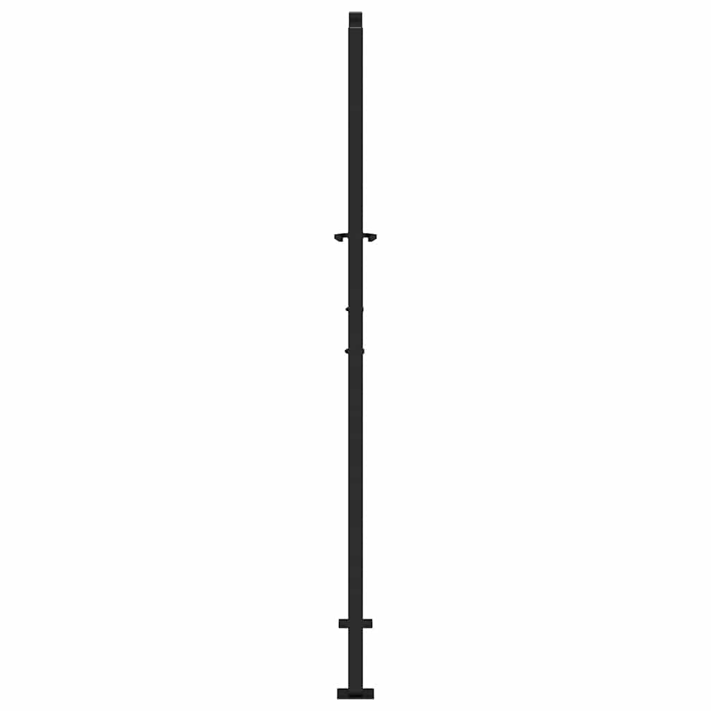 vidaXL Brama ogrodowa czarna 100x175 cm stalowa wzór fali