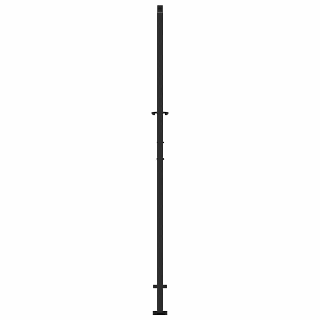 vidaXL Brama ogrodowa czarna 100x200 cm stalowa wzór fali