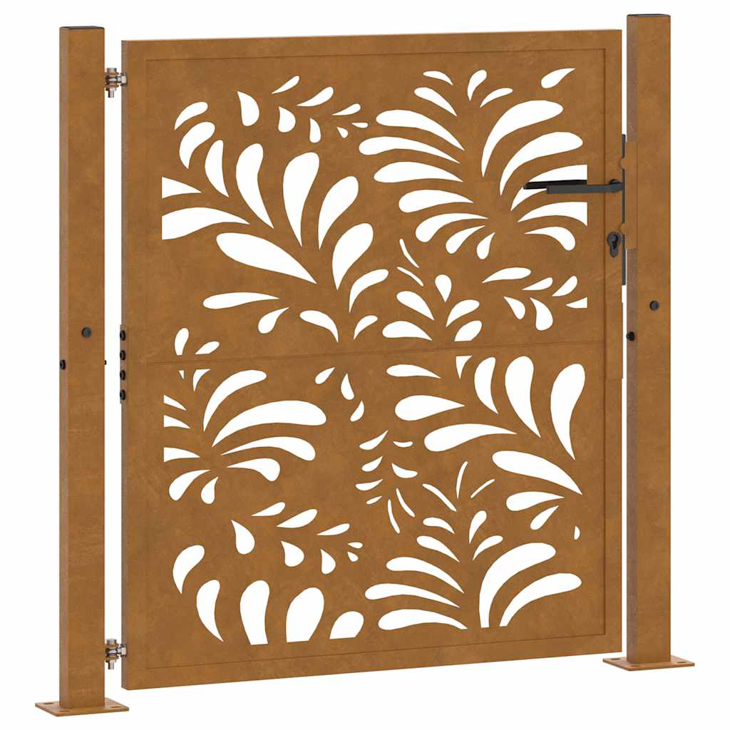 vidaXL Brama ogrodowa 100x100 cm Stal nierdzewna Wzór fali