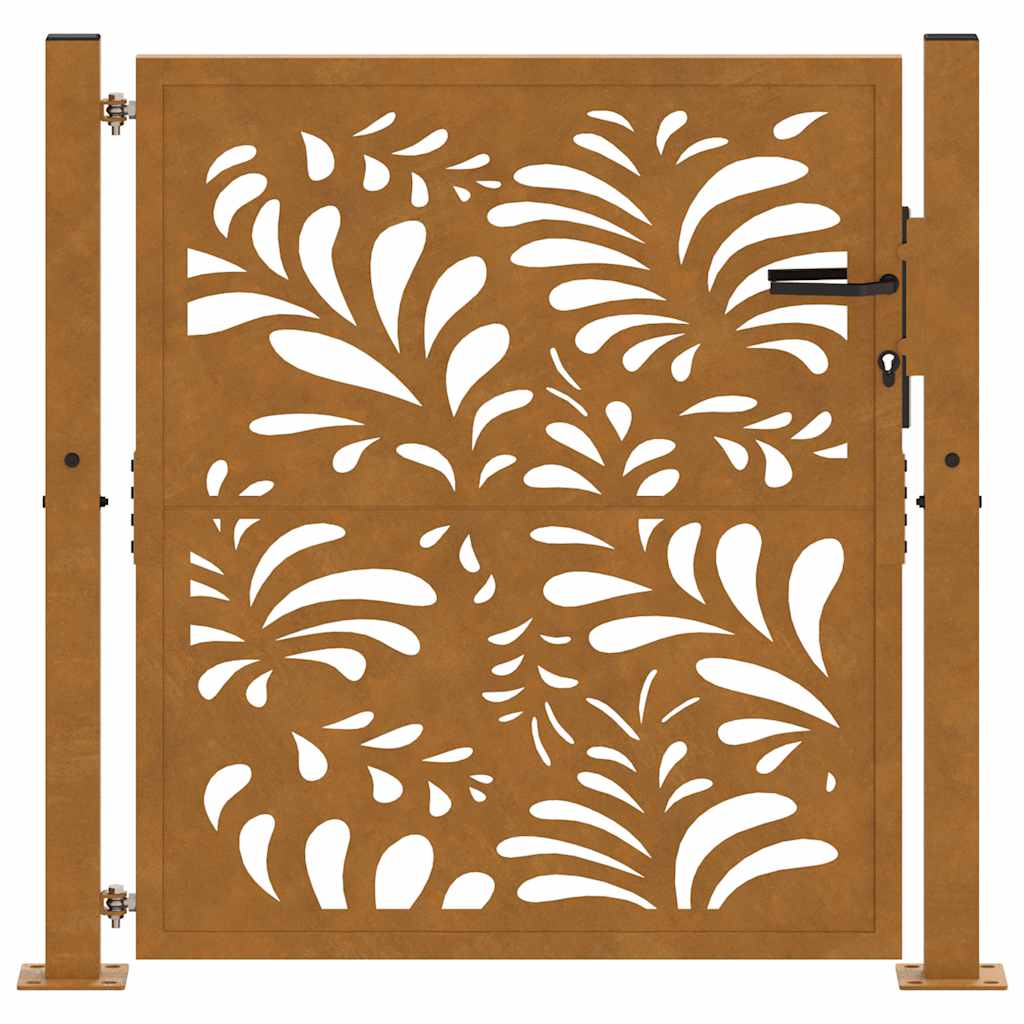 vidaXL Brama ogrodowa 100x100 cm Stal nierdzewna Wzór fali