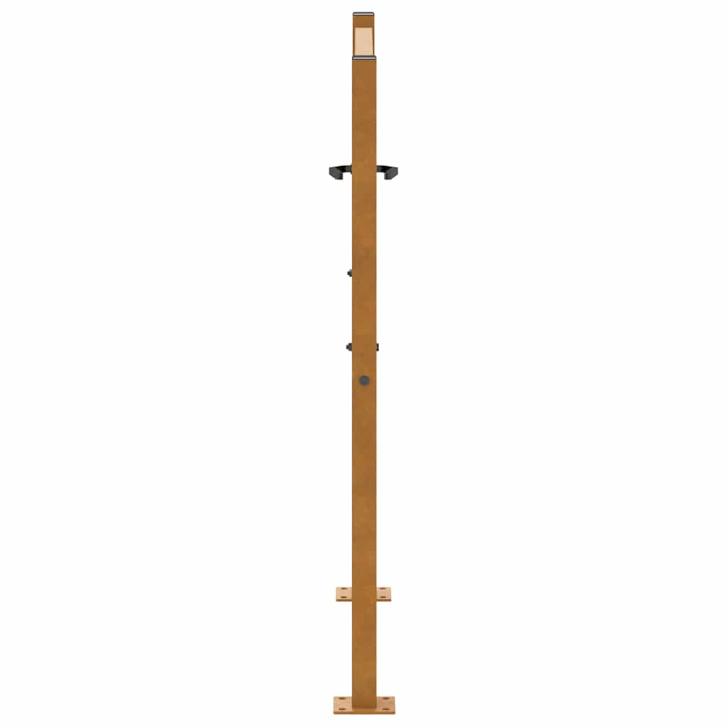 vidaXL Brama ogrodowa 100x100 cm Stal nierdzewna Wzór fali