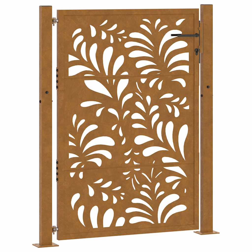 vidaXL Brama ogrodowa 100x125 cm Stal nierdzewna Wzór fali