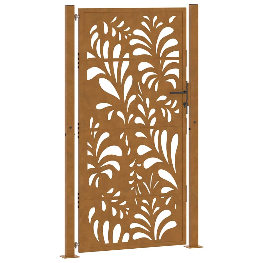 vidaXL Brama ogrodowa 100x175 cm Stal nierdzewna Wzór fali