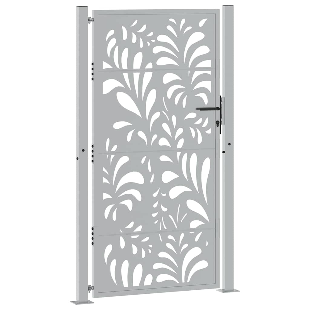 vidaXL Brama ogrodowa 100x175 cm Stal nierdzewna Wzór fali