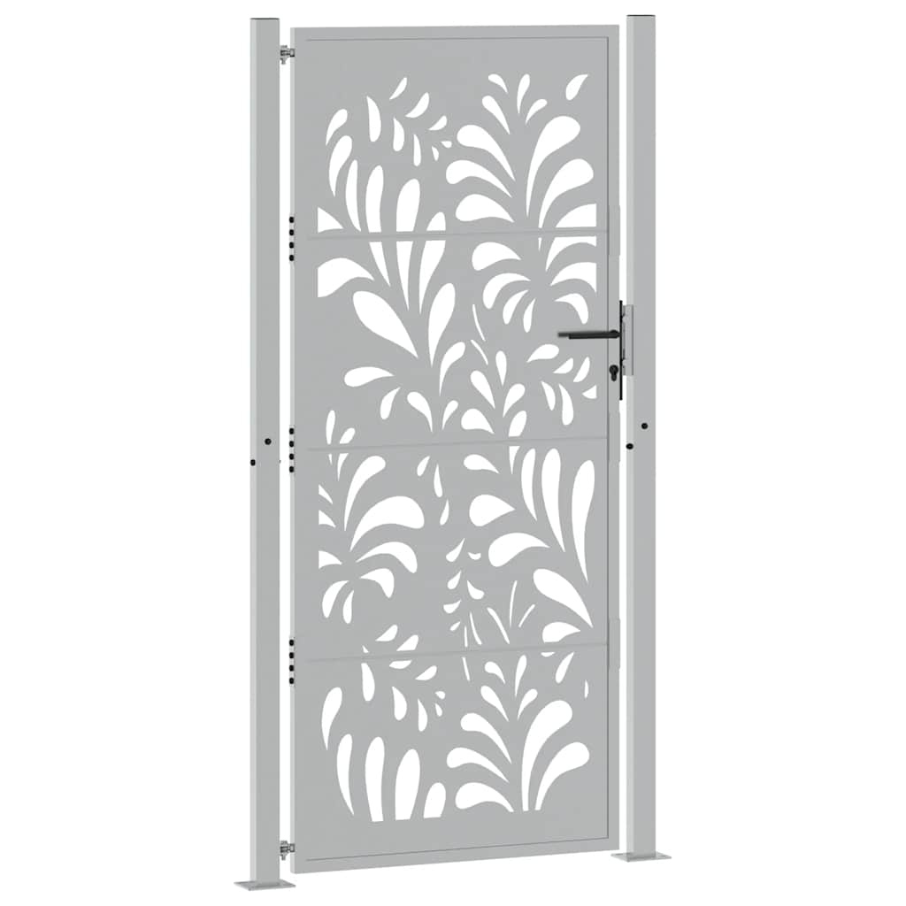 vidaXL Brama ogrodowa 100x200 cm Stal nierdzewna Wzór fali