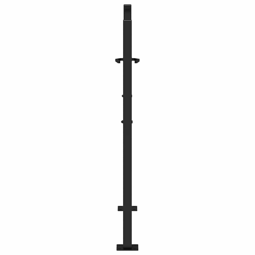 vidaXL Brama ogrodowa czarna 100x100 cm stalowa konstrukcja